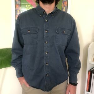Classic navy work wear shirt